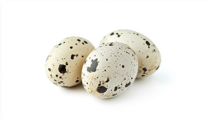 Fototapeta premium Raw quail egg isolated on white background