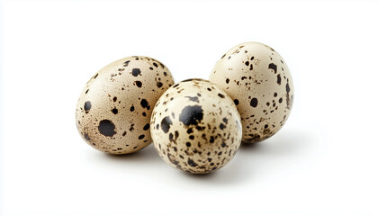 Obraz premium Raw quail egg isolated on white background