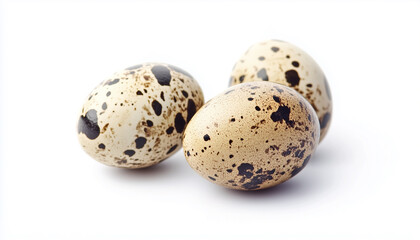 Obraz premium Raw quail egg isolated on white background