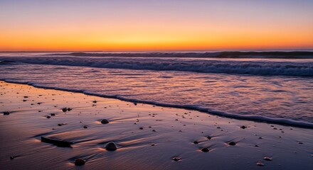 the sun is setting over the ocean