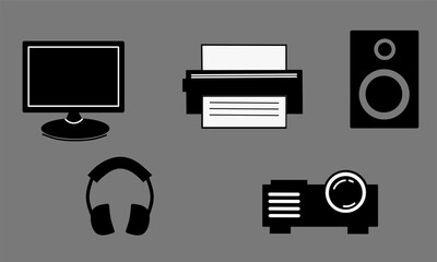vector computer icon set