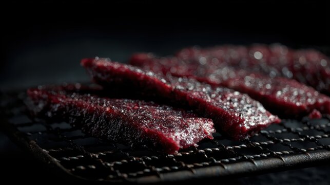 Beef Jerky Slices: Healthy Snack, Protein Rich, Dried Meat