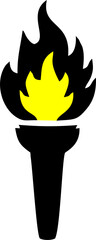 Set of fire flame vector icons. Collection of fire and flame icons. Bonfire icons, flaming elements.