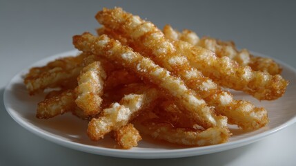 Crispy Fried Potatoes: Golden French Fries, Food Photography