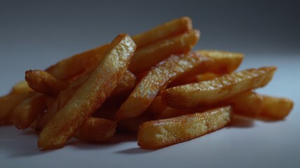 Crispy Golden French Fries - Fast Food Snack Delicious