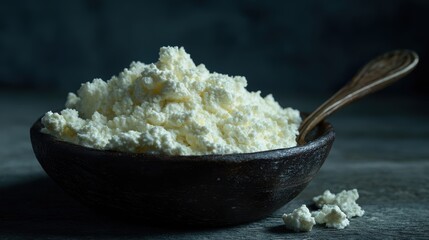 Fresh Cottage Cheese Bowl - Dairy, Healthy, Food Photography