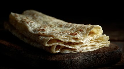 Homemade Flatbread Stack: Fresh Tortillas and Wraps