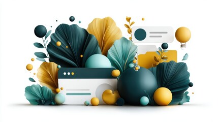 Abstract Digital Business Growth: Modern Marketing & Innovation, Digital marketing, Business concept