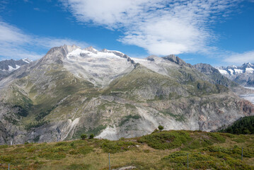 The beautiful nature of Aletsch Arena in Switzerland