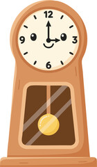 Vintage Grandfather Clock Illustration