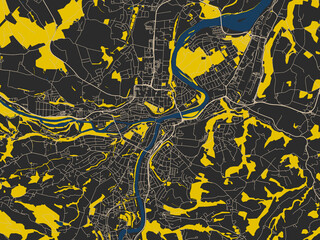 Flat City Map Steyr Austria