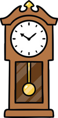 Vintage Grandfather Clock Illustration