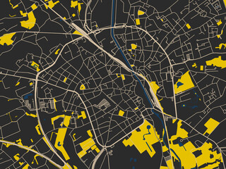 Posterstyle Map Aalst Belgium Using