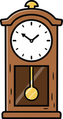 Vintage Grandfather Clock Illustration