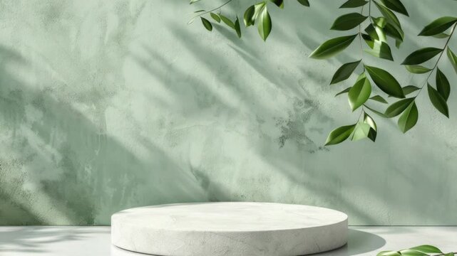 Video A round table with a small plant or succulent on top