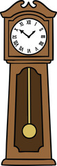Vintage Grandfather Clock Illustration