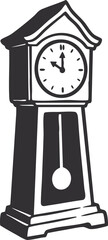 Vintage Grandfather Clock Illustration