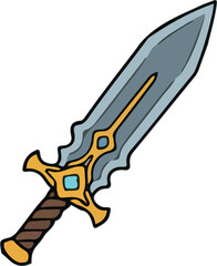 illustration fantasy sword and dagger weapon