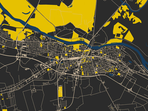 CRO, Osijek &ndash; minimalist flat city map