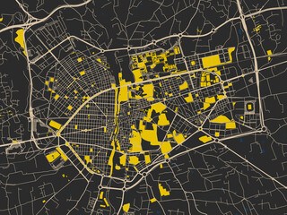 Abstract City Map Elche Spain
