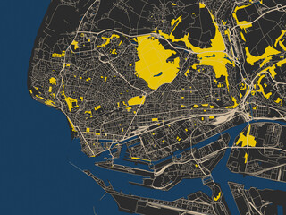 Abstract City Map Havre France