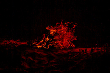 Fogo fogueira chama vermelha duna 