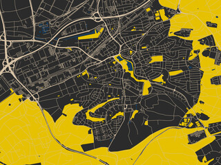 Boblingen, Germany &ndash; minimalist flat city map