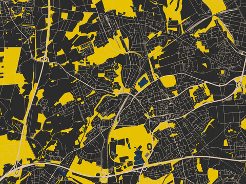 Abstract city map of Gladbeck, Germany