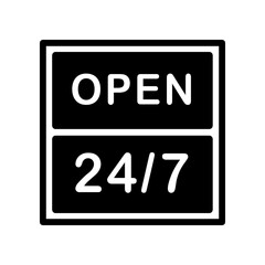 24/7 icon design template SVG