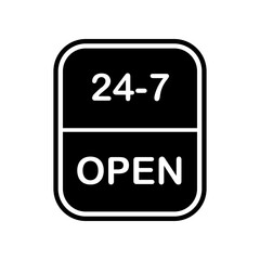 24/7 icon design template SVG
