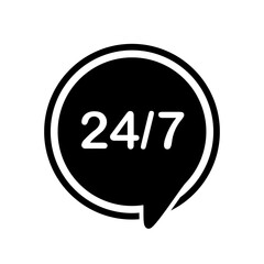 24/7 icon design template SVG