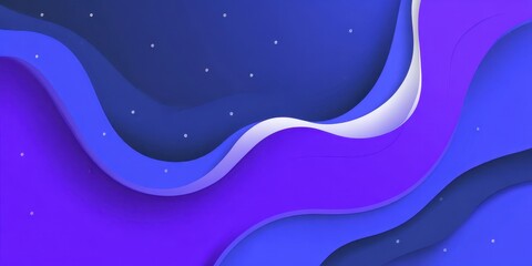 Abstract layered design in shades of blue and purple with starry accents creating a dynamic and modern composition