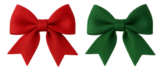 Christmas Ribbon Bow Set &ndash; Red and Green