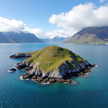 Bird Island in the Beagle Channel near the Ushuaia city. Ushuaia is the capital of Tierra del Fuego province in Argentina.