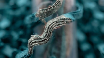 Close-Up of Twisted Branch Nature Macro View