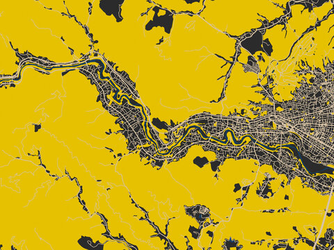 Graphic city map artwork of Ome, Japan