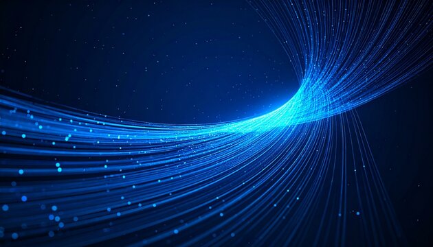 Abstract blue data flow background.