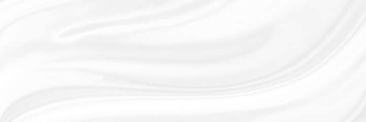 Obraz premium White gray satin texture that is white silver fabric silk panorama background with beautiful soft blur pattern natural.
