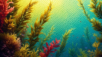 Kelp forest with small fish