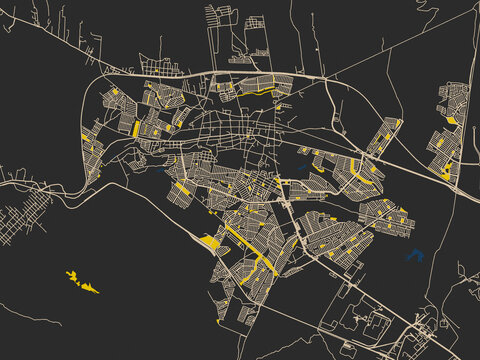 Graphic city map artwork of Garcia, Mexico