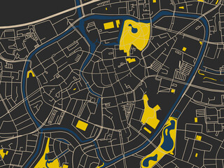 Abstract City Map Breda Centrum