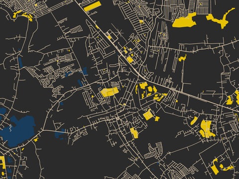 Malolos, Philippines &ndash; minimalist flat city map