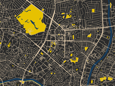 Clean urban street map of Pasig City, Philippines