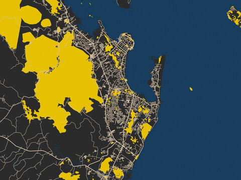 Tacloban, Philippines &ndash; minimalist flat city map