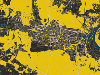 Flat City Map Bydgoszcz Poland