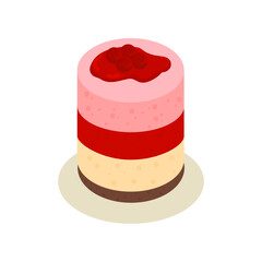 Strawberry Layered Mousse Cake