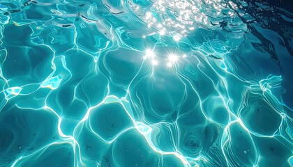 Turquoise pool water surface