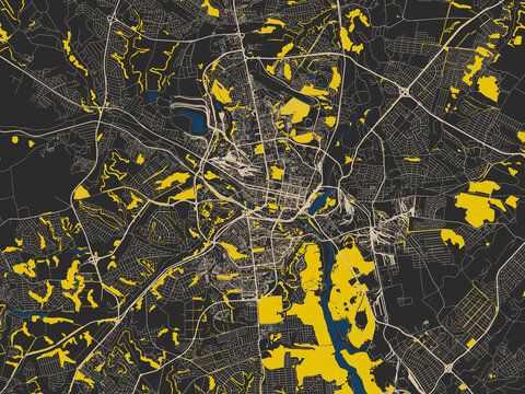 Belgorod, Russian Federation &ndash; minimalist flat city map