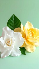 Yellow and white flowers close up