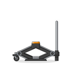 Scissor Jack On isolated white background 